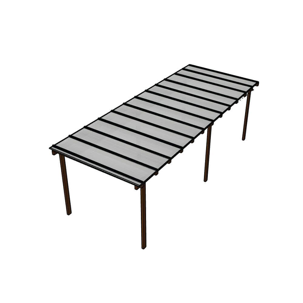 Kit Policarbonato Branco Refletivo 6mm 8,00m x 3,00m - Perfis Naturais