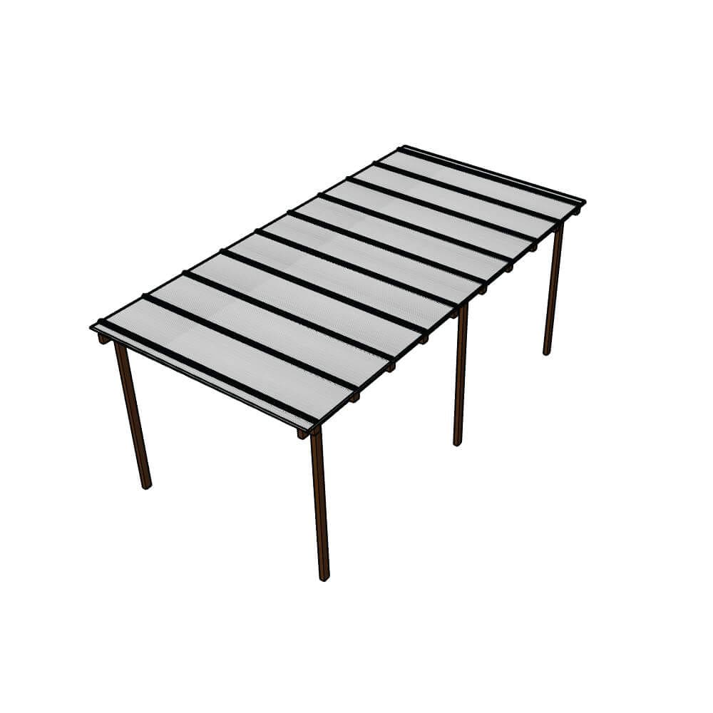 Kit Policarbonato Branco 6mm 6,00m x 3,00m - Perfis Naturais