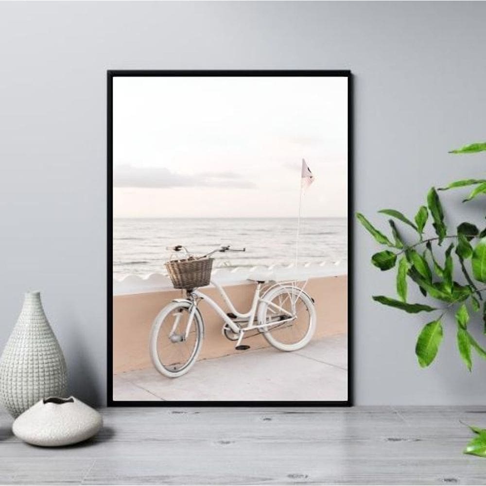 Quadro Bicicleta Na Praia 24X18Cm