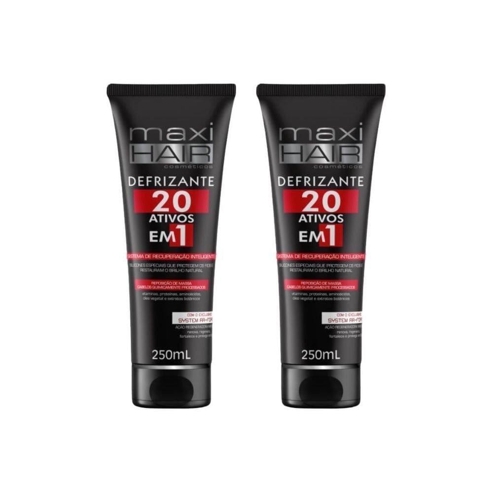 Defrizante Maxihair 250Ml 20 Ativos Em 1 - Kit Com 2Un