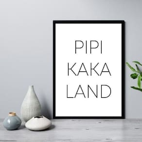 Quadro Para Banheiro Com Frase Divertida 45X34Cm