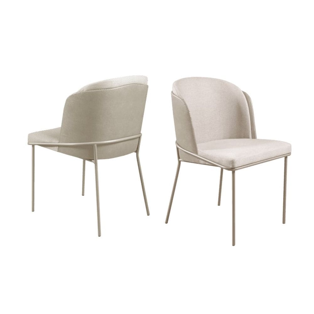 Cadeiras para Mesa de Jantar Base em Metal - Aurora - CM Decor