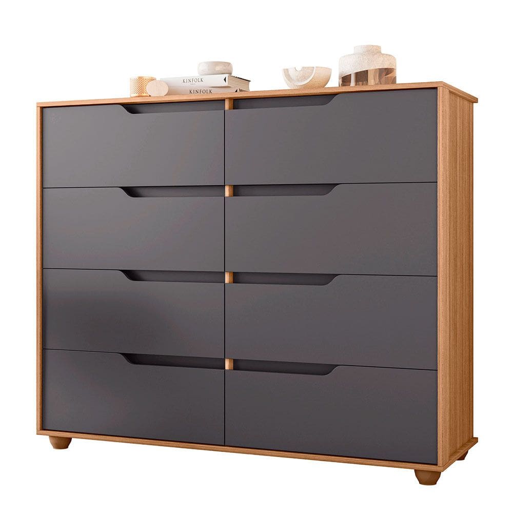 Cômoda Doble com 8 Gavetas Vistas Flex Albatroz Moveis