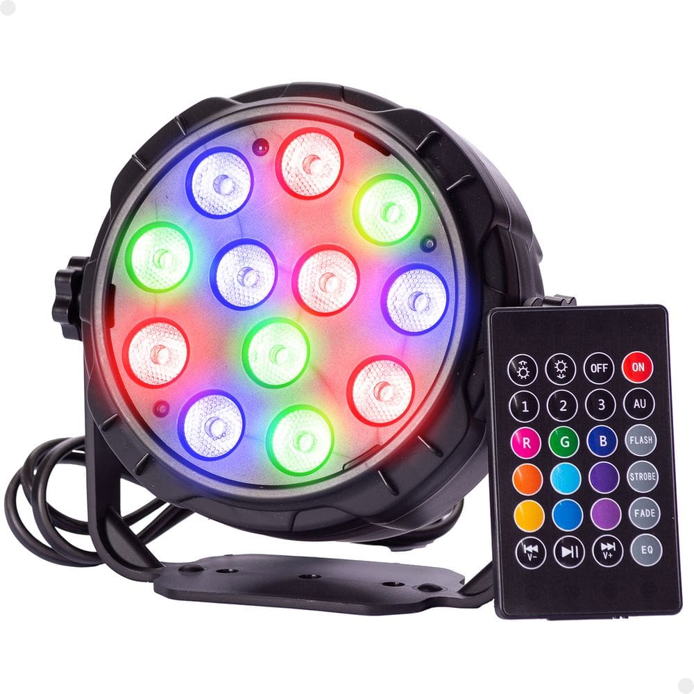 Canhão Iluminação 12 Leds com Controle Remoto