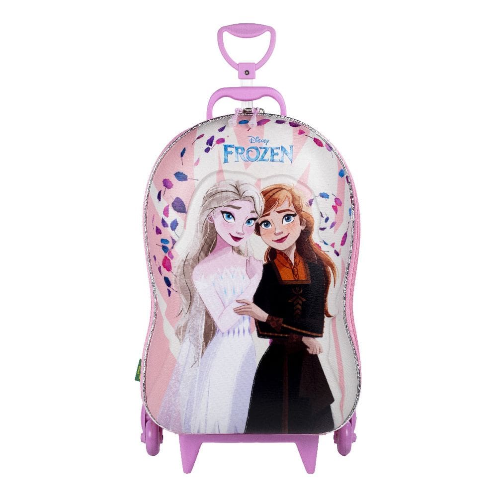 Mochila De Carrinho Frozen Elsa e Anna Infantil em 3d Rígida