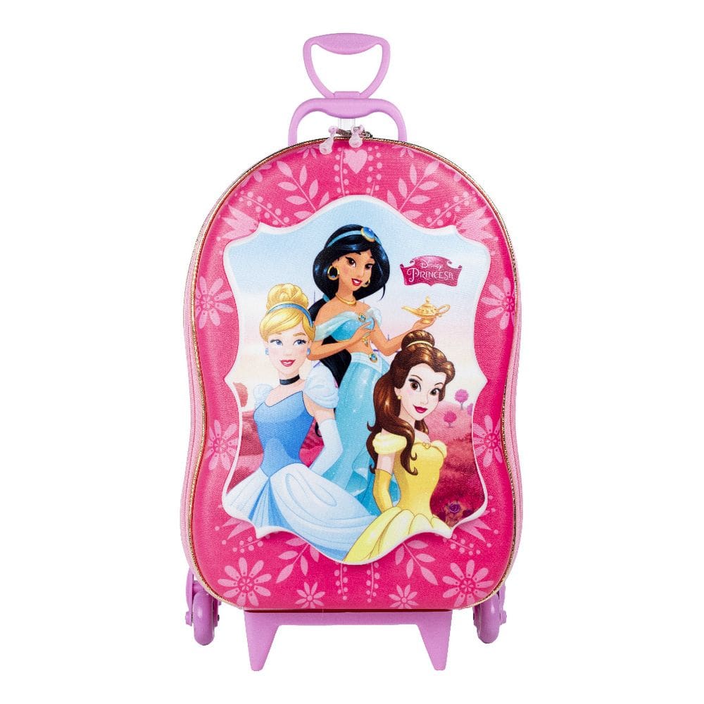 Mochila De Carrinho Princesas Infantil em 3d Rígida