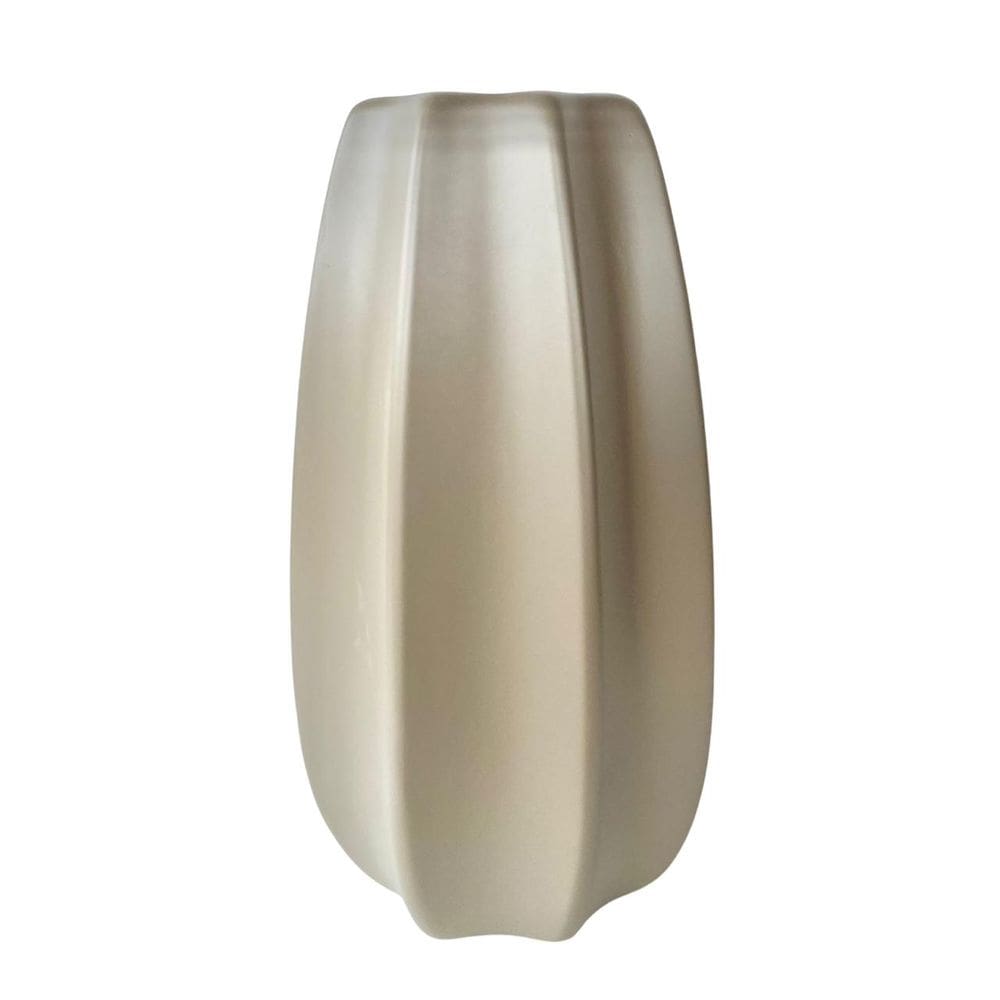 Vaso centro de mesa grande alto relevo moderno cáqui fosco