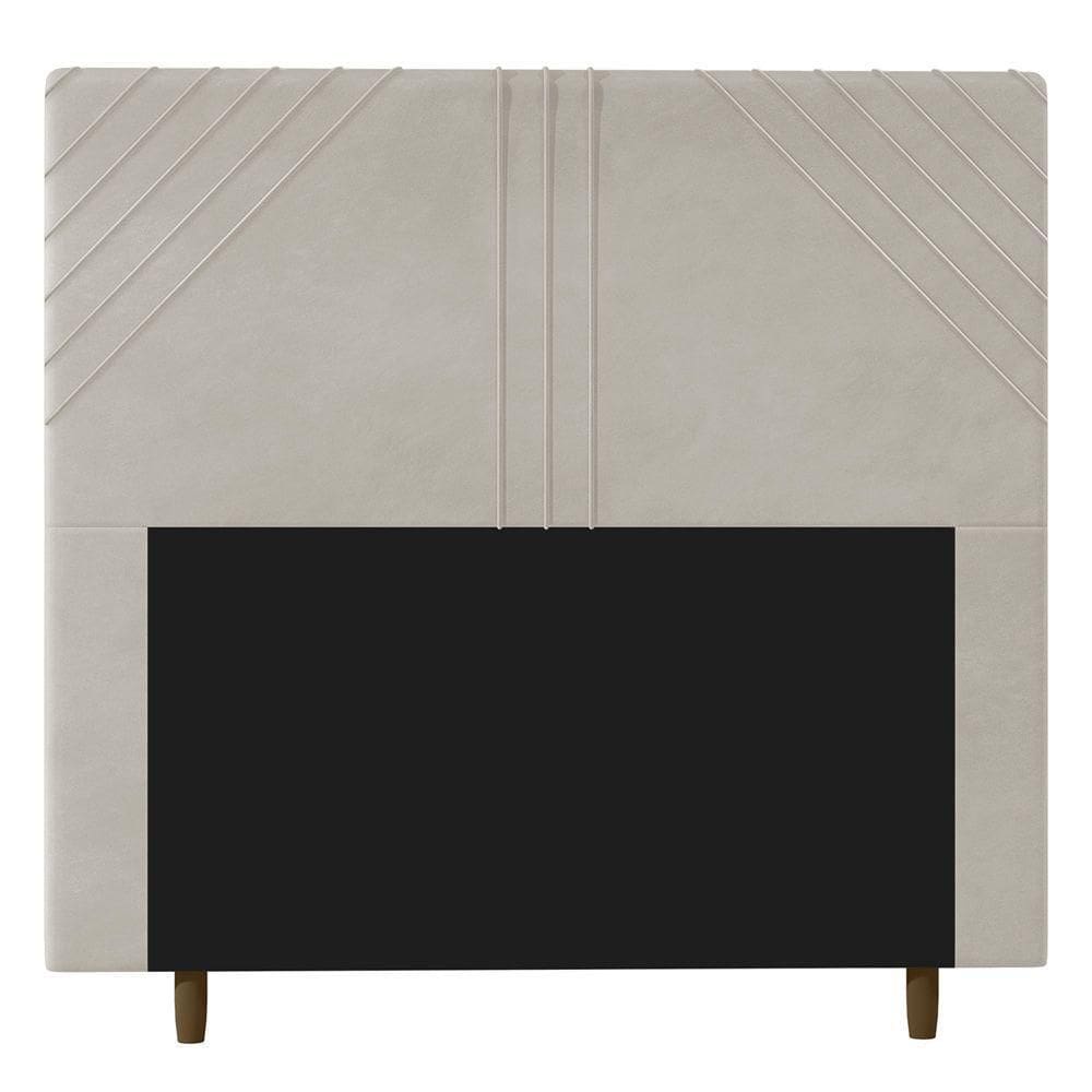Cabeceira Cama Box Casal Queen Size Lisboa 160Cm Bege