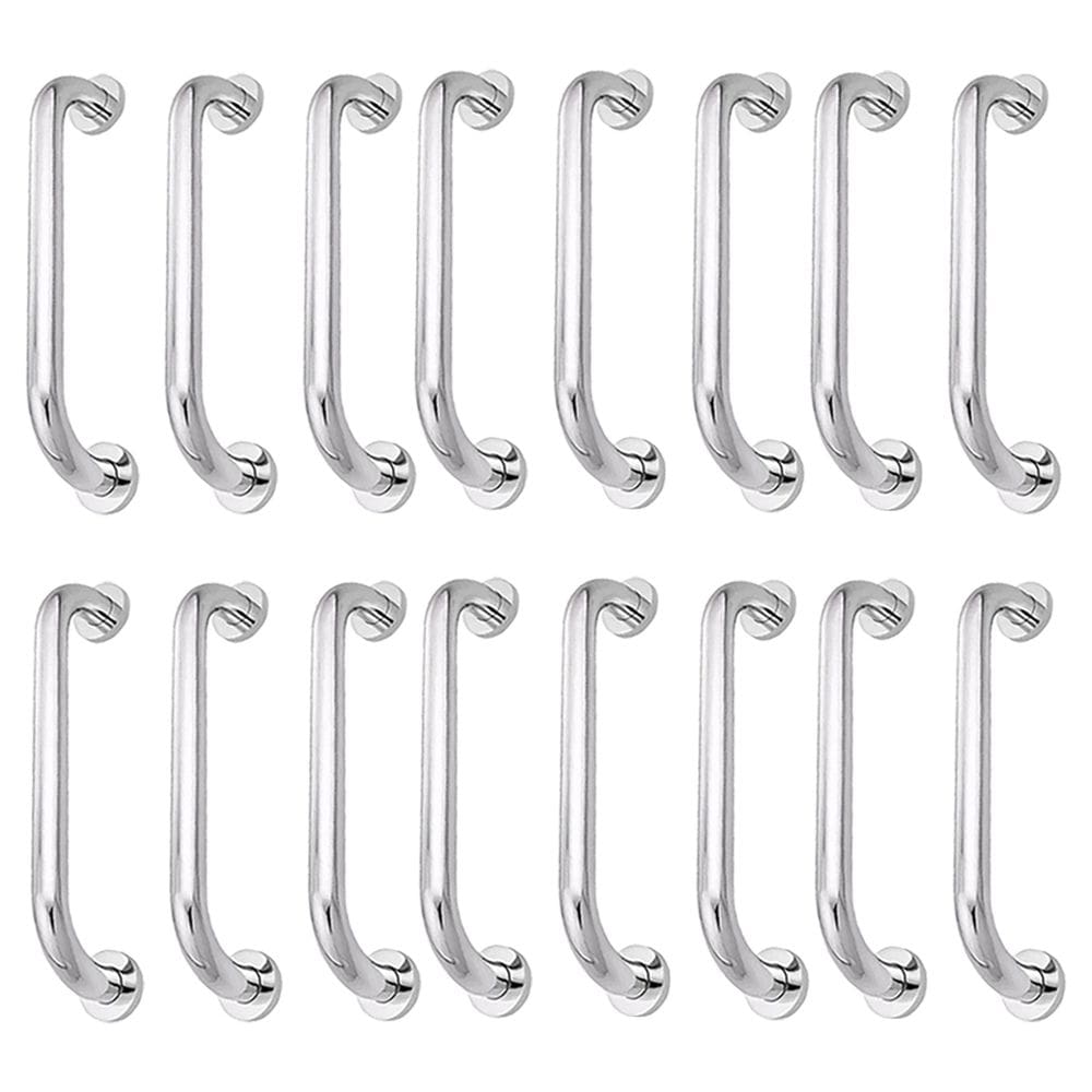 Alça de Apoio 30cm Barra Inox Kit 14 Unidades Idoso Deficiente Acessibilidade Suporte Banheiro