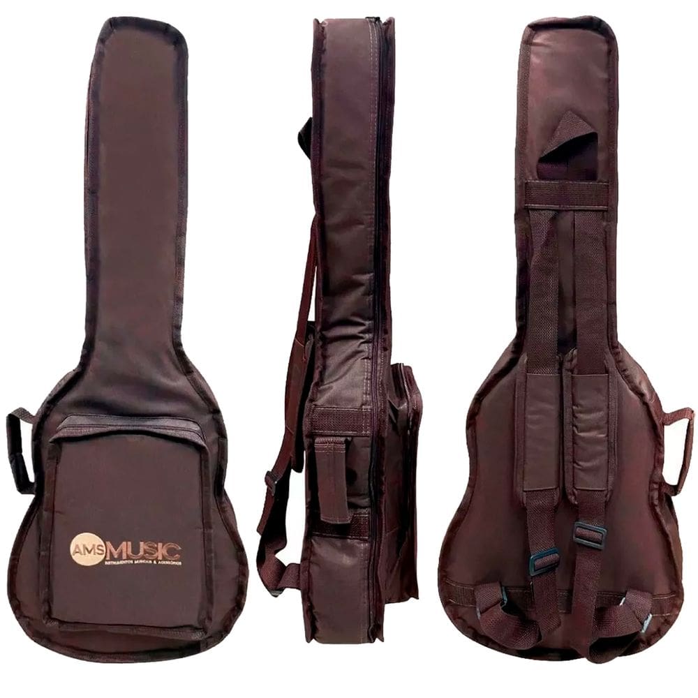 Bag Capa Almofadada Para Violão Tagima Baby Marrom Com Alças