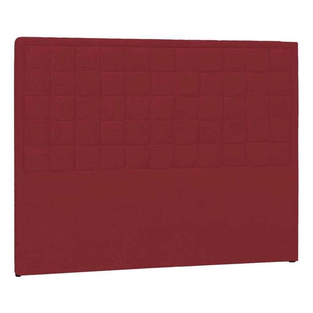 Cabeceira Casal Palermo P04 140 Cm Suede Vermelho Tca 53