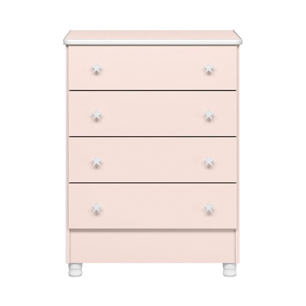Cômoda Infantil 4 Gavetas Doce Sonho com Pés - Qmovi