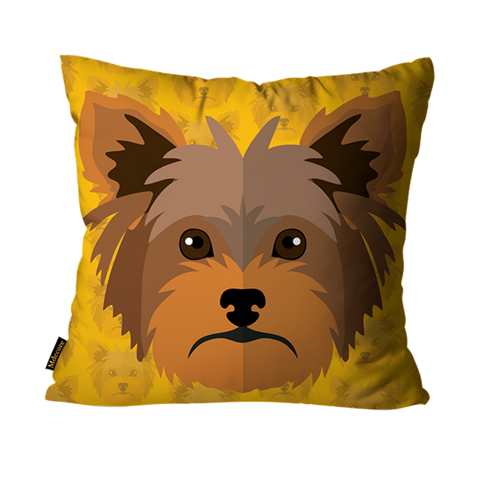 Capa para Almofada Mdecore Yorkshire Mostarda 45X45