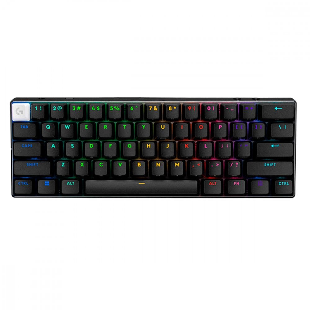 Teclado Gamer Sem Fio Logitech G PRO X 60 Lightspeed RGB Mecânico Switch Tátil Óptico Preto US - 920-011902