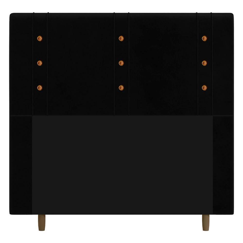 Cabeceira Cama Box Casal Roma 140Cm Corano Preto - Abmaza