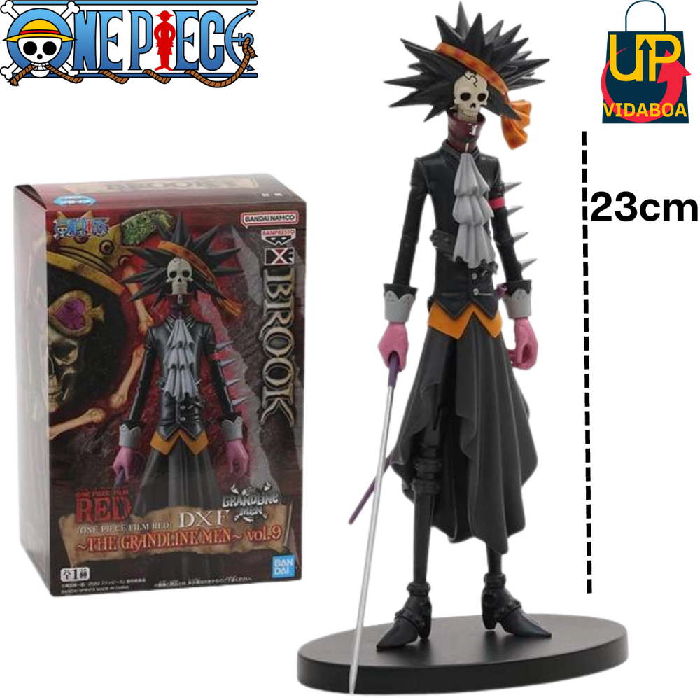 Boneco One Piece - Brook com Bastão - Action Figure 23cm
