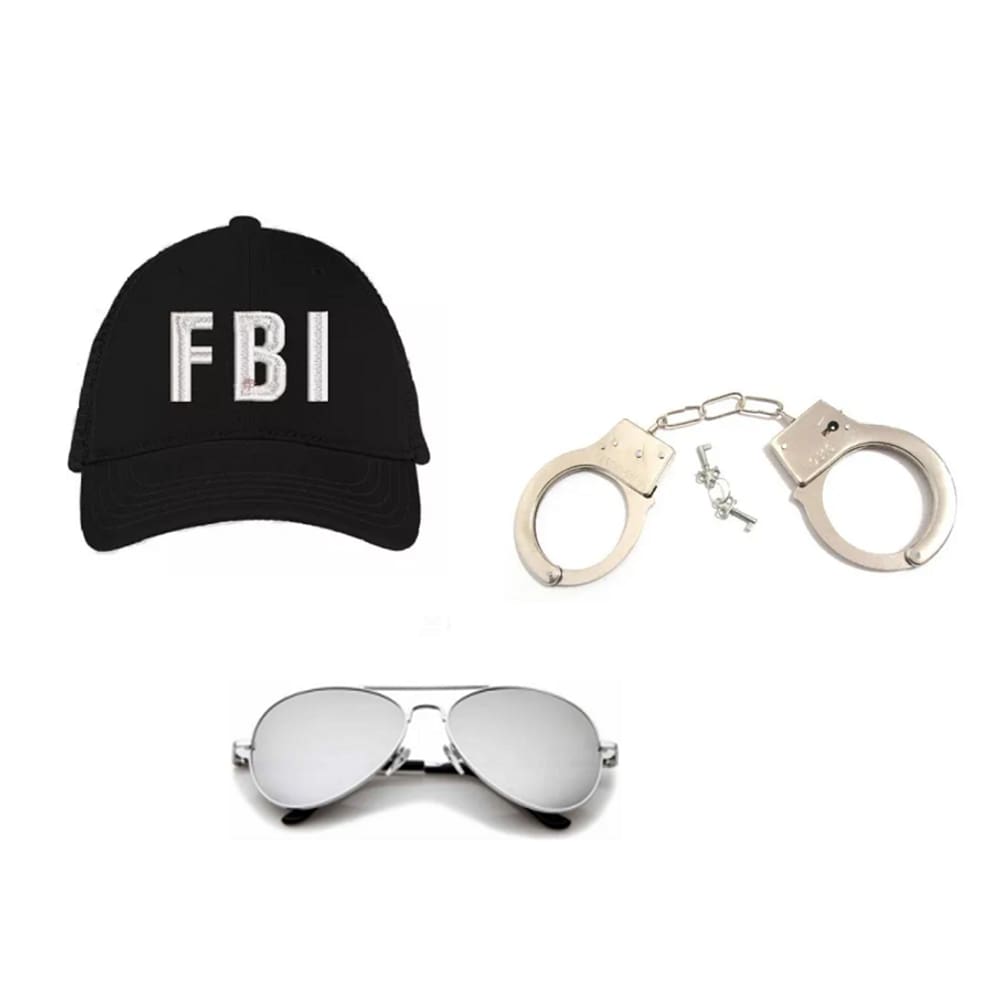 Fantasia Policial Fbi C/ 3 Peças