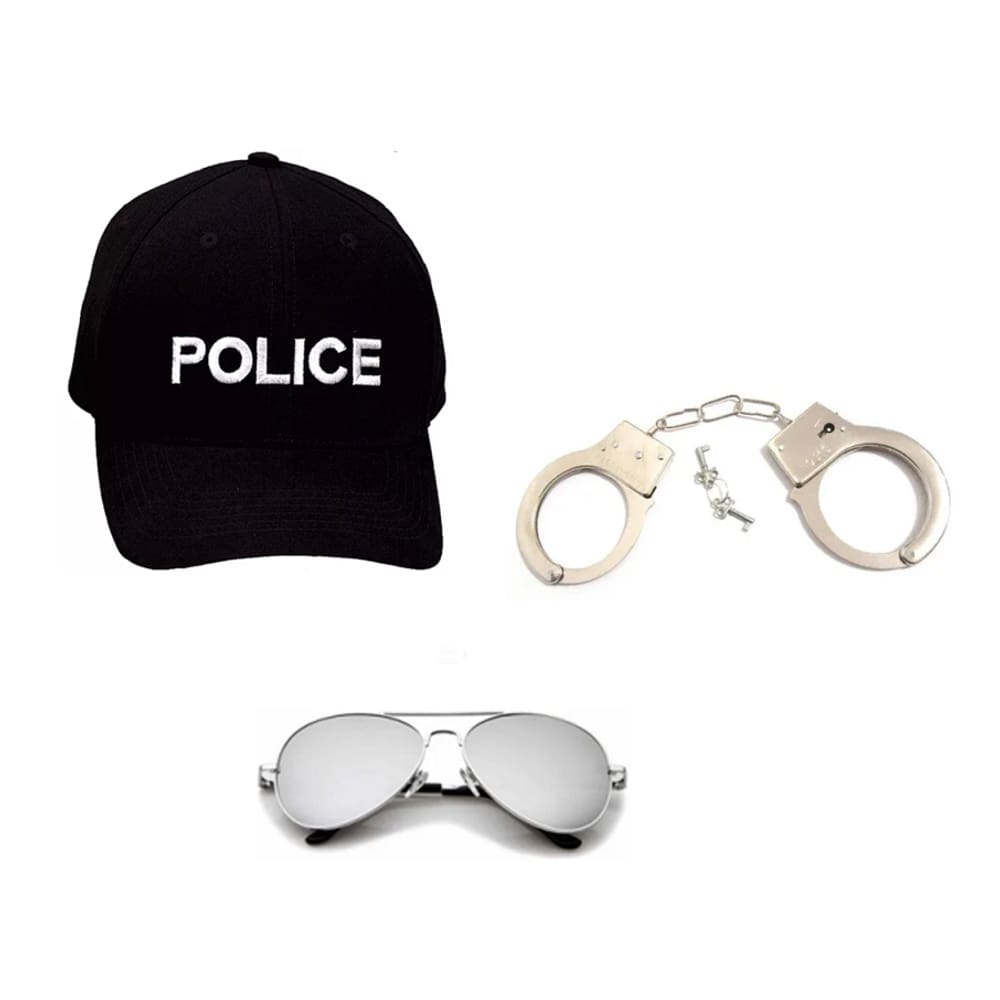 Fantasia Policial Police C/ 3 Peças