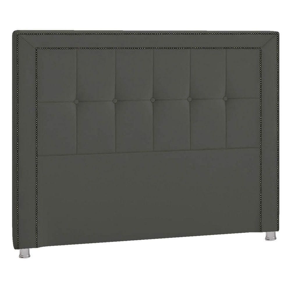 Cabeceira Solteiro P04 90 Cm Suede Cinza Escuro Tca 958