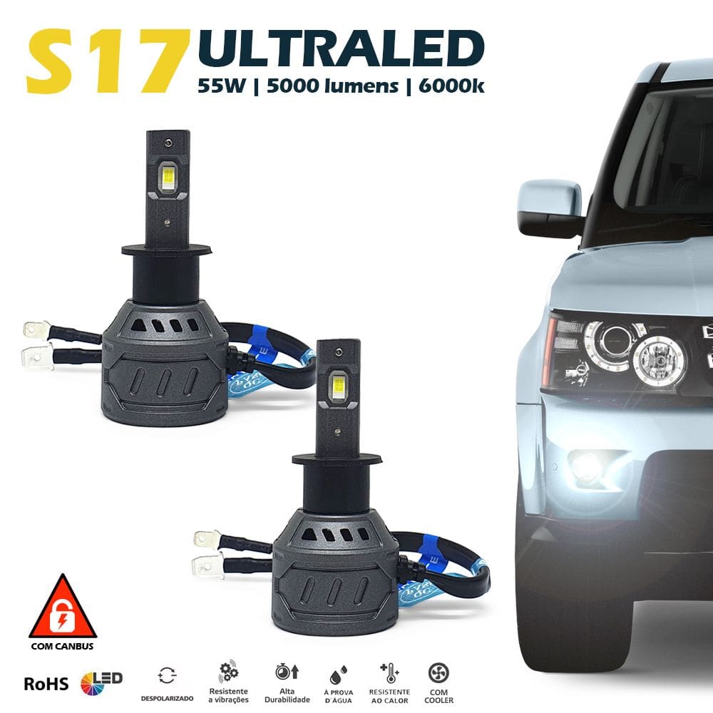 Par Lâmpadas H3 Farol Milha Jac J2 Ultra Led 10000 Lumens Canbus Canceller Não Acusa 2012 2013 2014 2015 2016