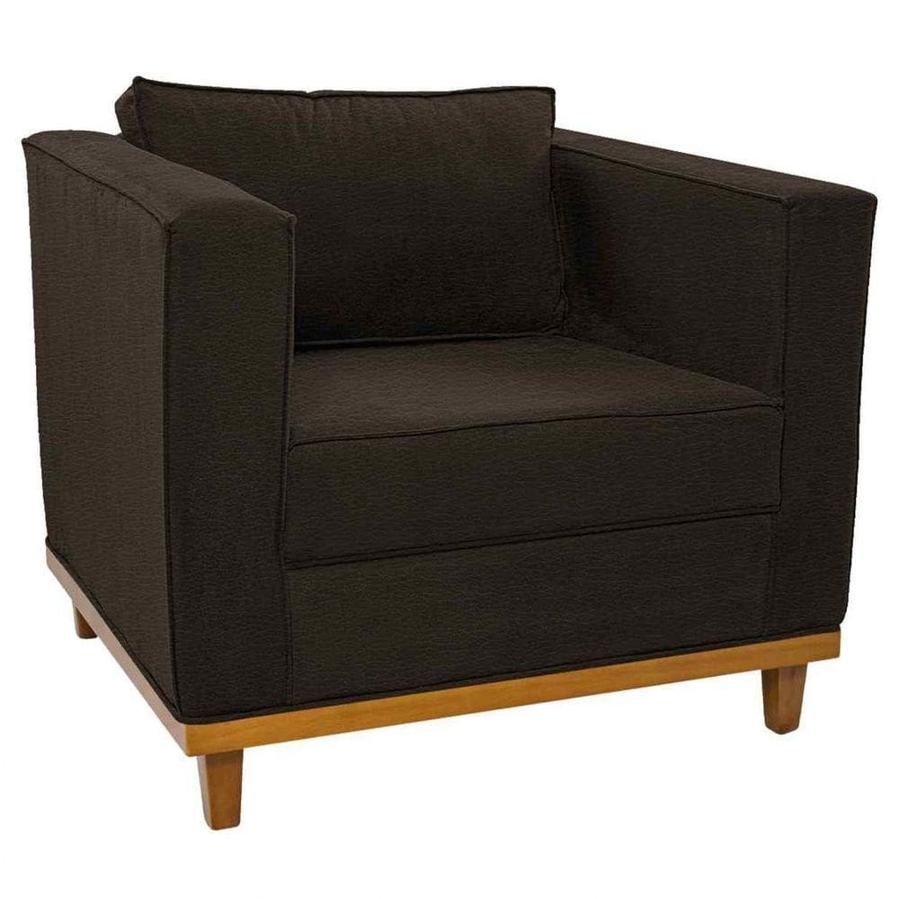 Poltrona Decorativa Europa Corano Marrom