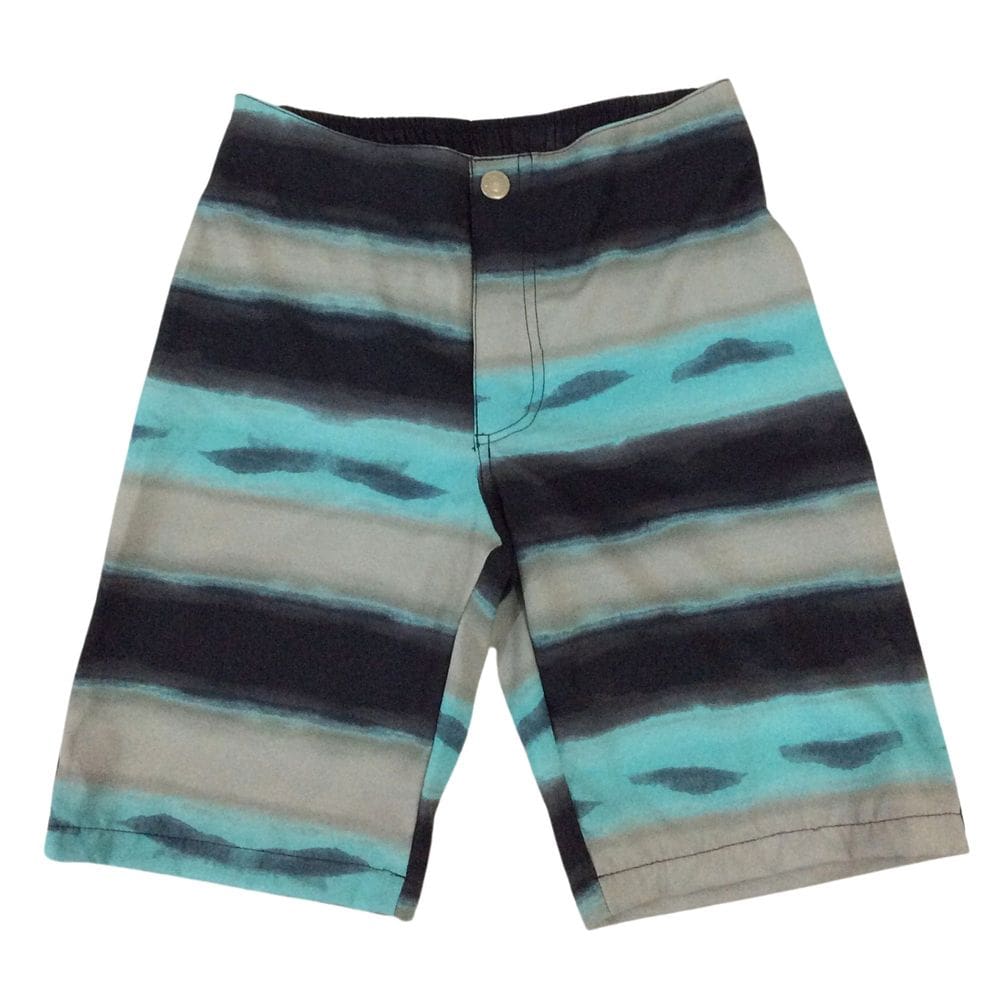 Bermuda tactel infantil masc Vrasalon Azul listra