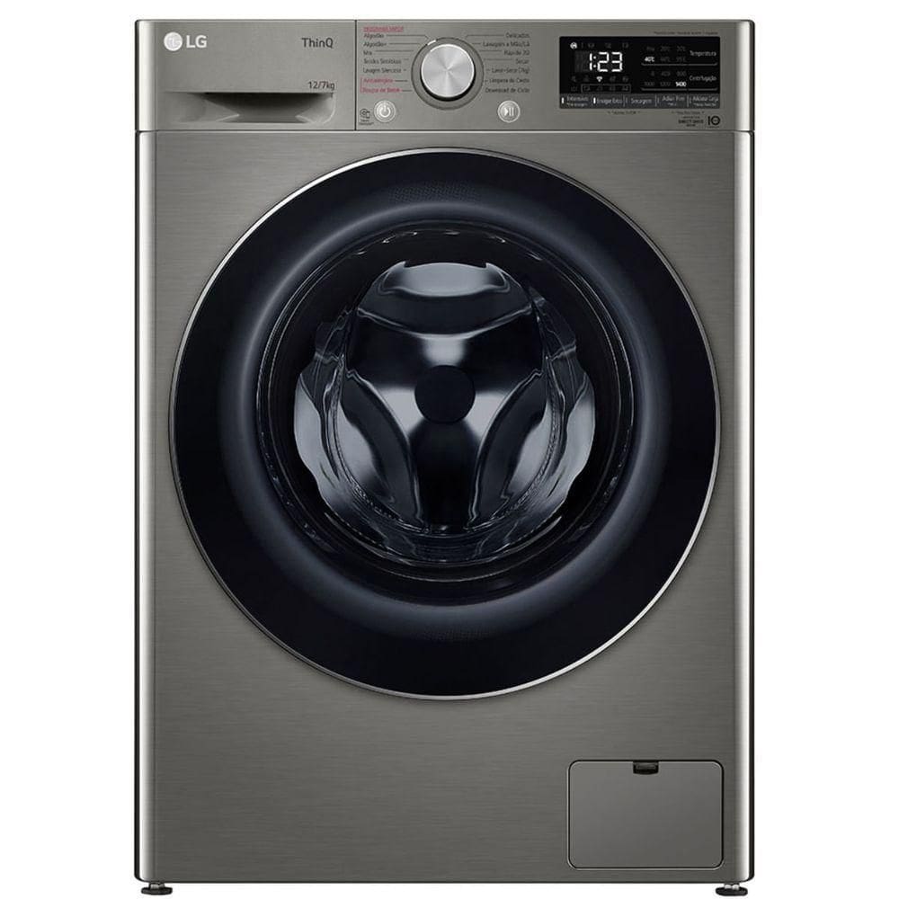 Lavadora e Secadora LG VC4 IA 12kg Inox Look CV5012PC4 110V