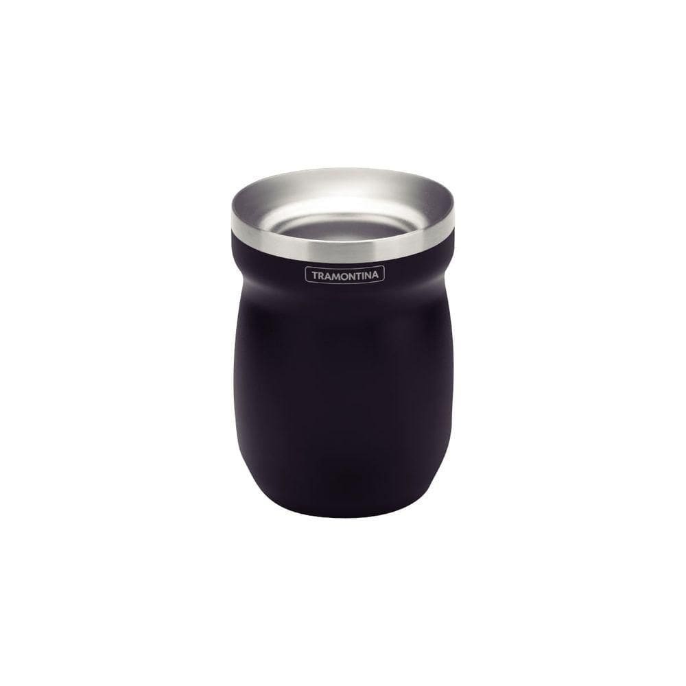 Cuia Térmica Tramontina Em Aço Inox Preto 240 Ml
