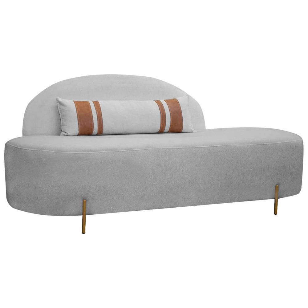 Sofá Curvo Orgânico Maitê 2 Pessoas 180cm Bege SOFA STORE
