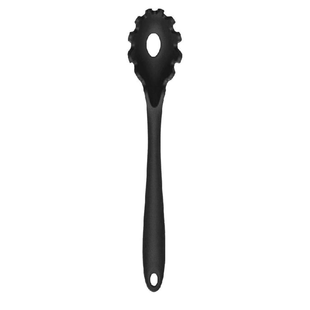 Pegador de Macarrão em Silicone Maciço 28 cm Preto UnyHome.