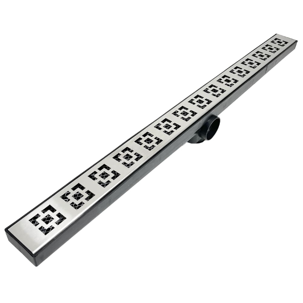 Ralo de Banheiro 5x70 Dubai Inox com Tela Coletor Preto