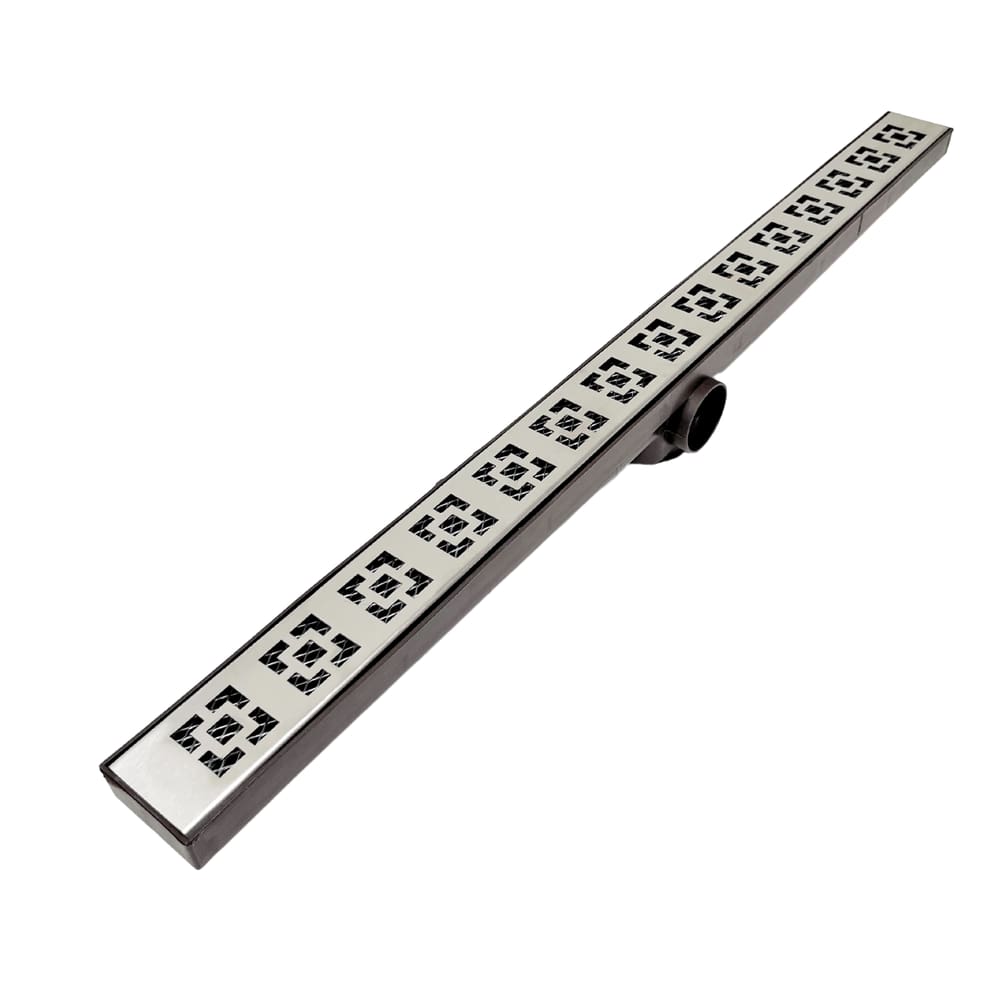 Ralo de Banheiro 5x70 Dubai Inox com Tela Coletor Marrom