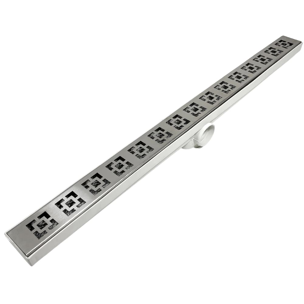 Ralo de Banheiro 5x70 Dubai Inox com Tela Coletor Branco