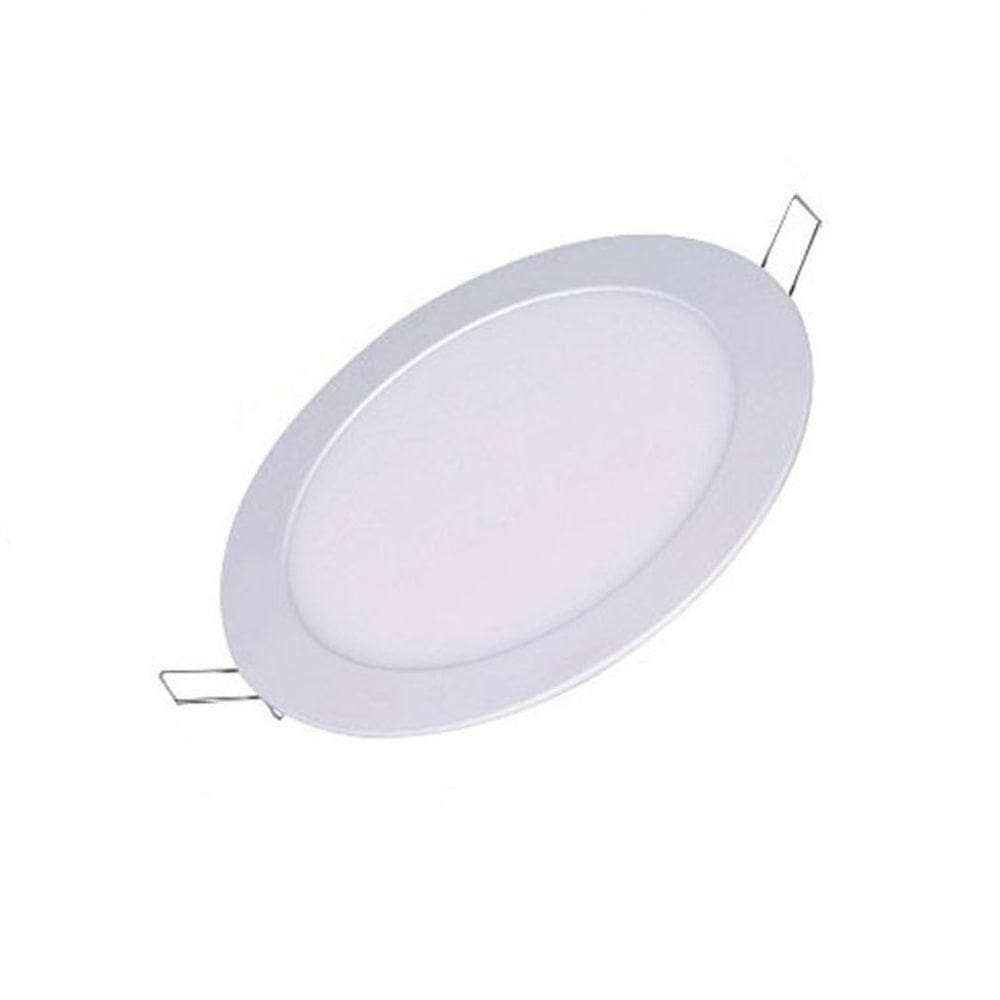Painel De Led Redondo Embutir 12w Bivolt Taschibra 4000k Luz Neutra