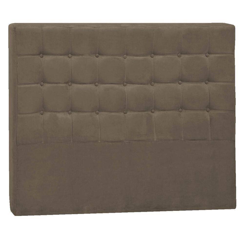 Cabeceira King Pequim P04 195 Cm Suede Marrom Claro