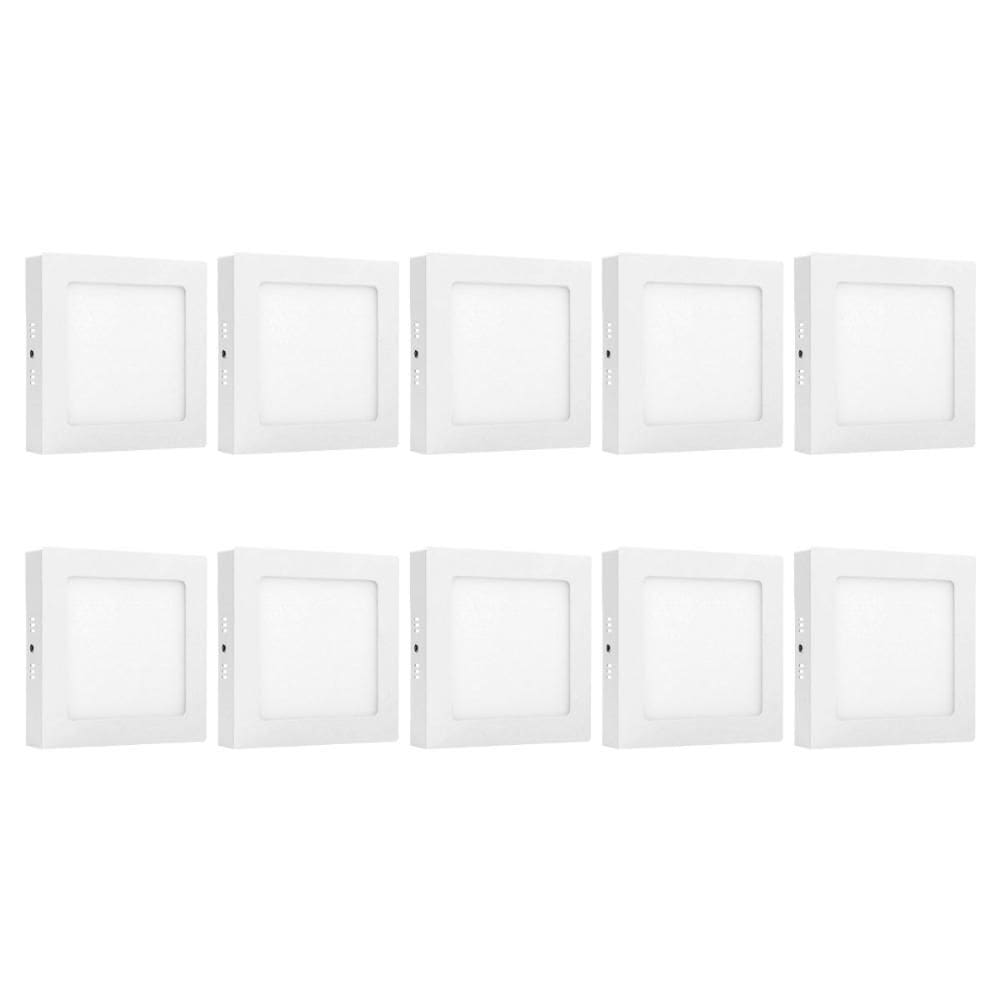 Kit 10 Painéis Led Sobrepor 30W 6500K Luz Branca Fortled