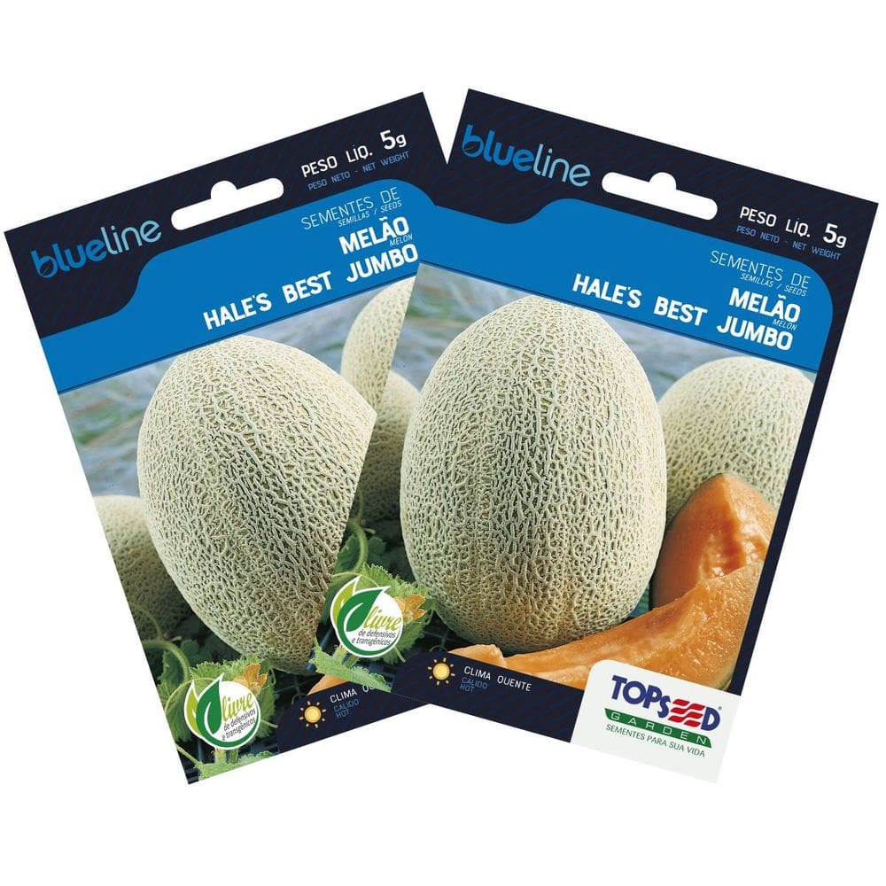 2X Sementes de Melão Hales Best Jumbo Blueline TOPSEED