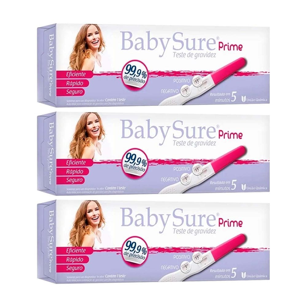 Kit 3 und Baby Sure Caneta Teste Gravidez