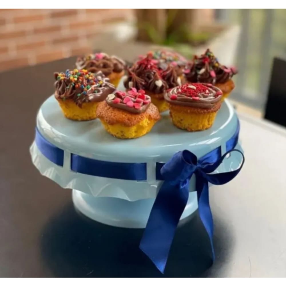 Boleira E Suporte Fixo Passa Fita Para Bolos/tortas/cupcakes