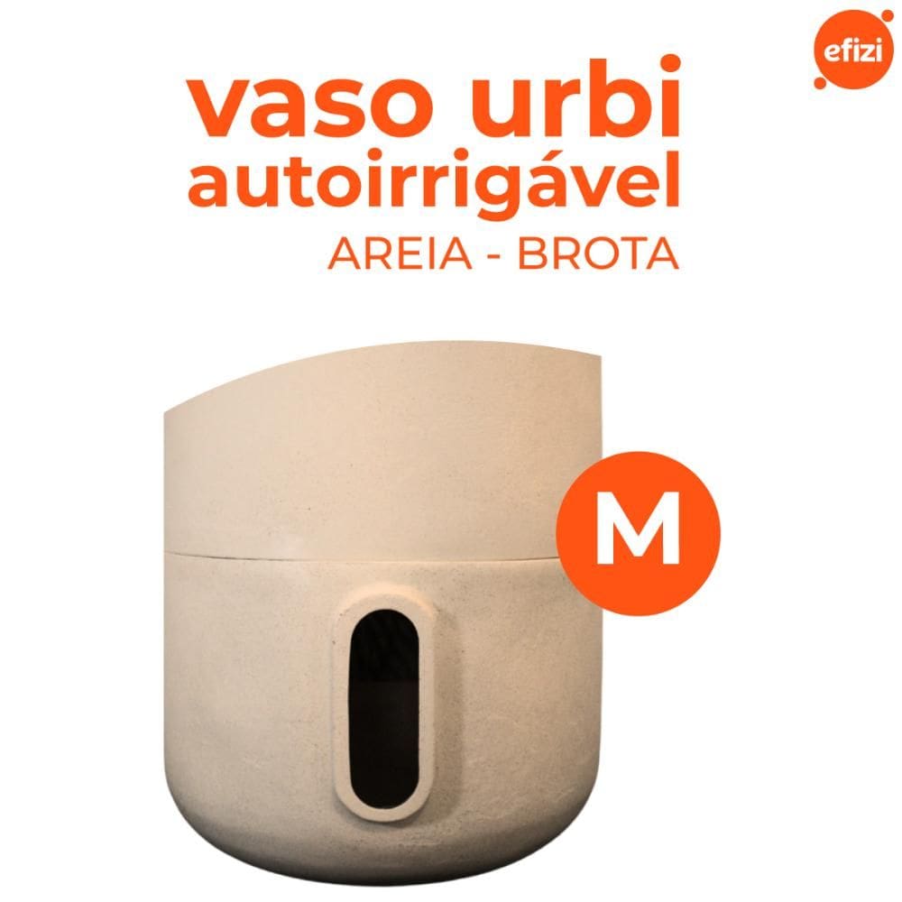 Vaso Autoirrigável Decor Urbi M Areia Brota | Extra