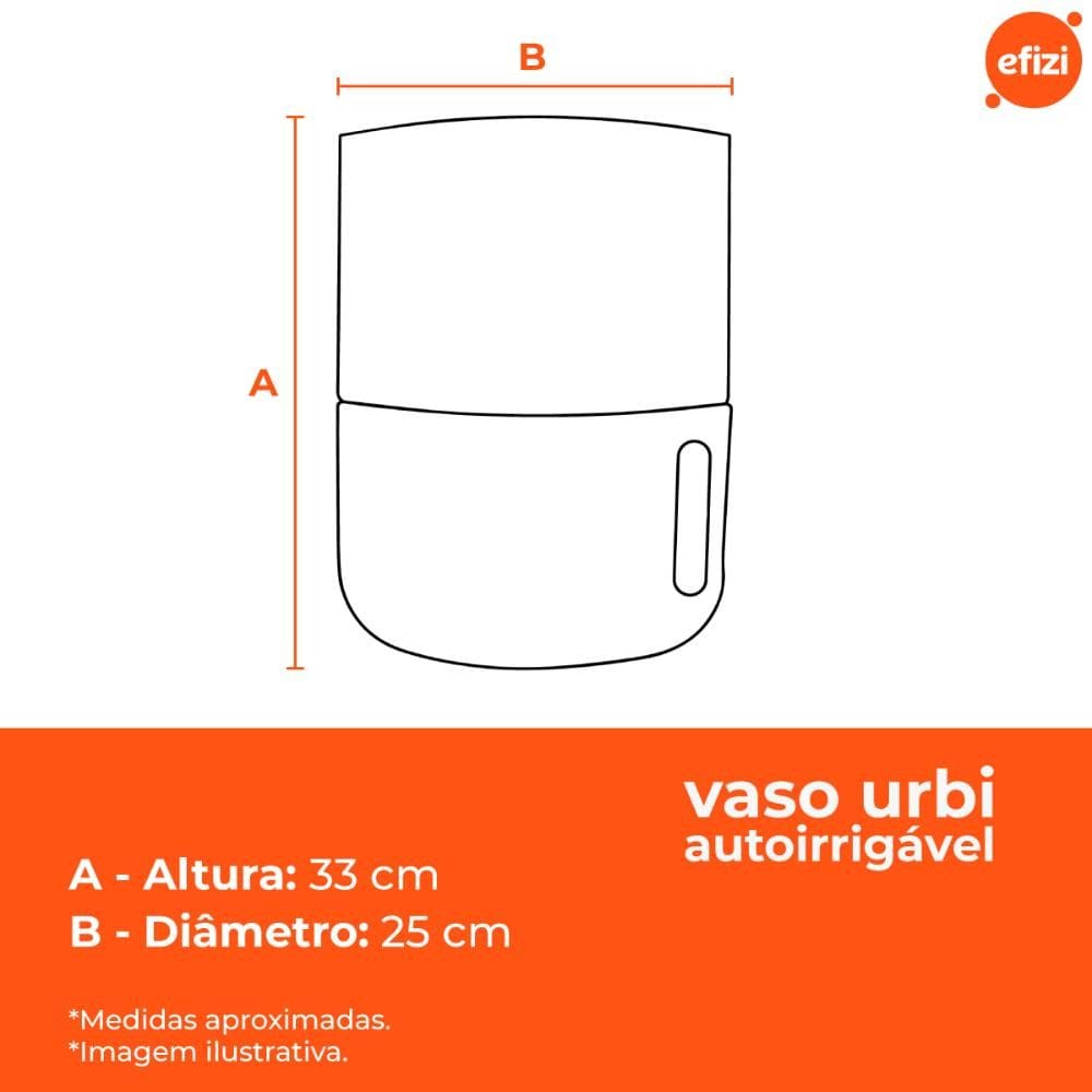 Vaso Autoirrigável Decor Urbi M Areia Brota | Extra