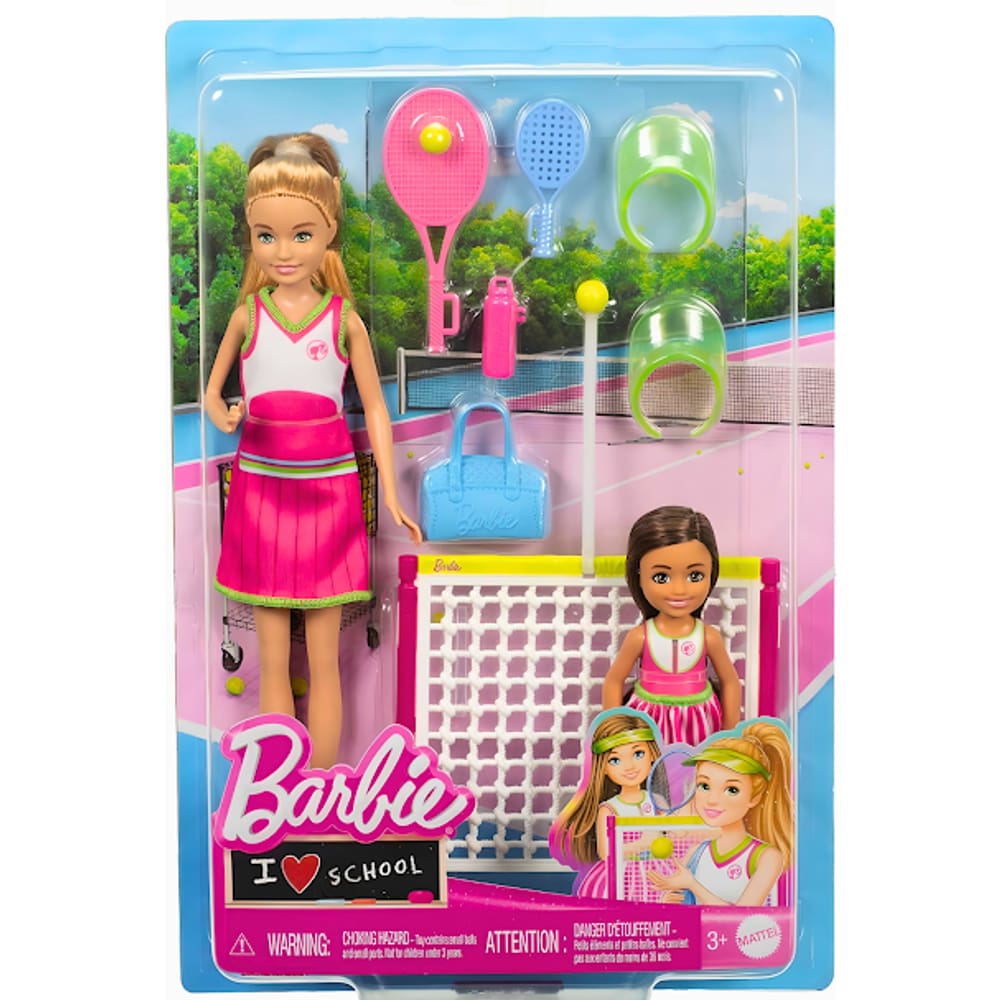 Barbie Family Chelsea E Stacie Aula De Tênis HRG83 Mattel