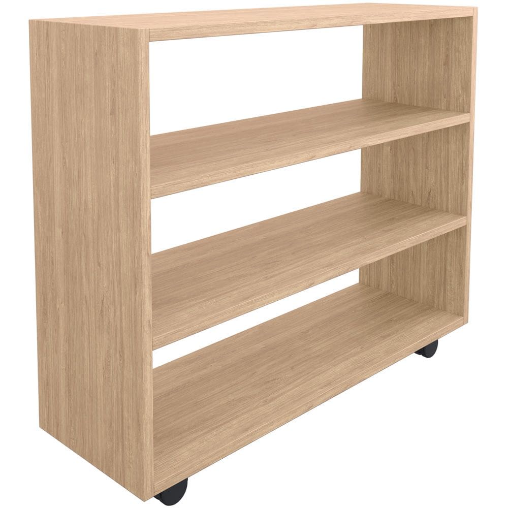 Sapateira Multiuso Organizador Com 03 Prateleiras E Rodizio Pérola L03 Amadeirado - Lyam