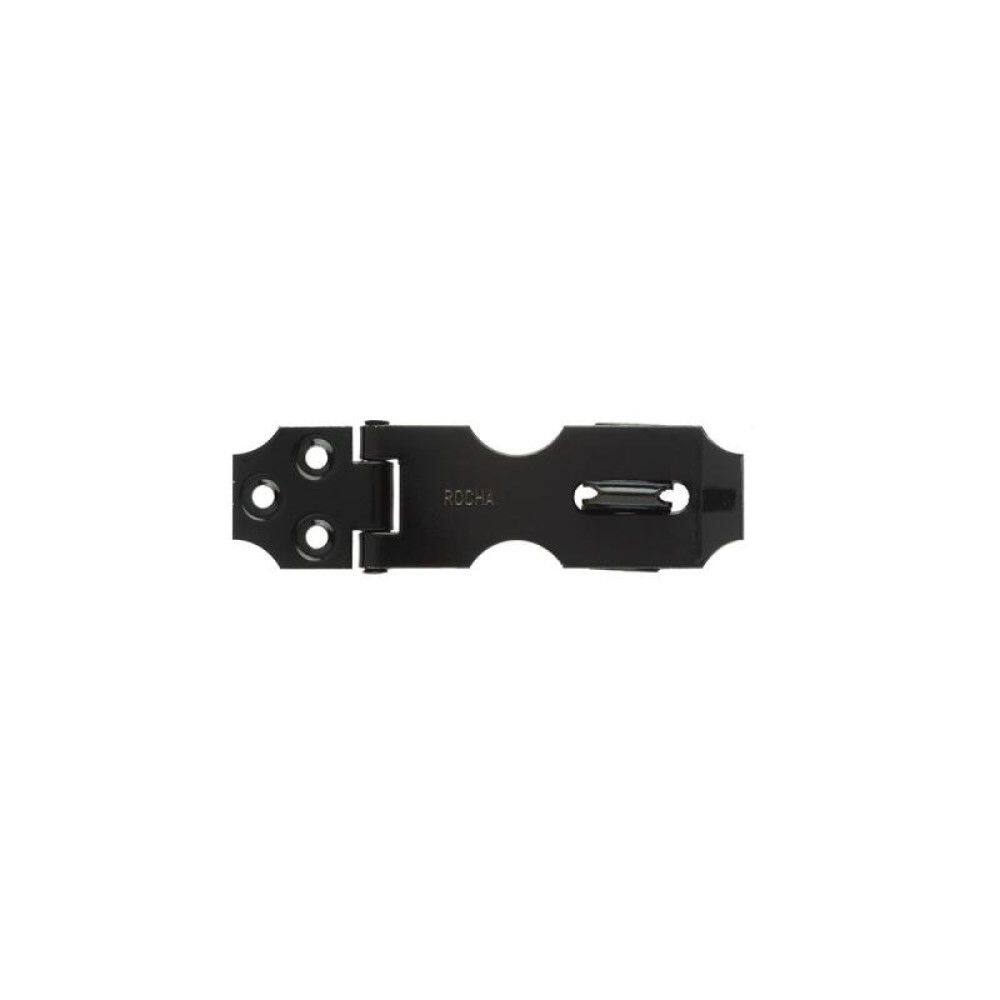 Ferrolho C/ Porta Cadeado Trinco Preto 6,5x2,5cm Rocha