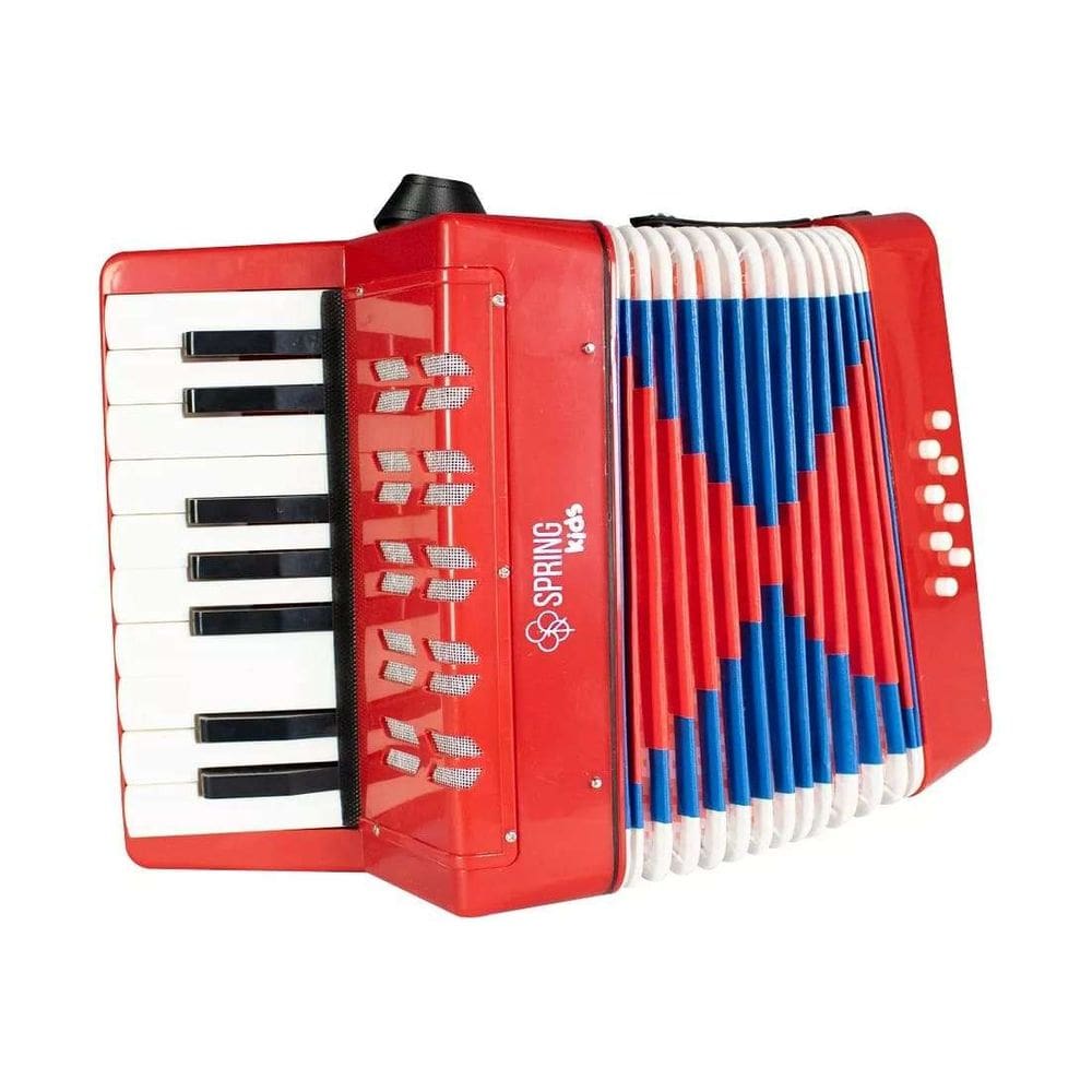 Acordeon Infantil 8 Baixos Spring Kids 17 Teclas Vermelho SPK-17