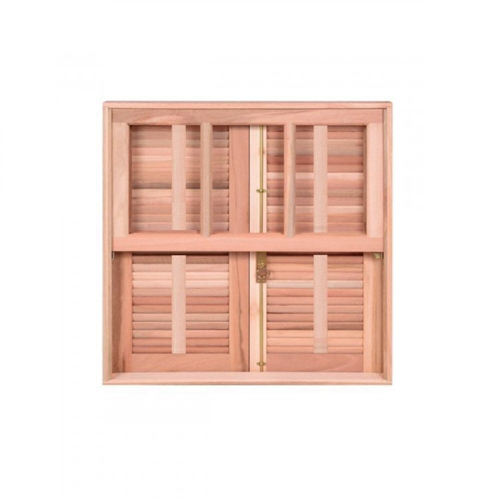 Kit com 2 Janelas Guilhotina com Ferragem Je821 Esel 100x120x12cm Natural