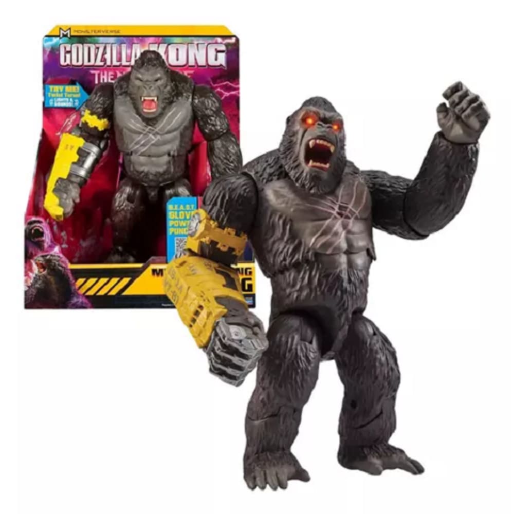 Godzilla Vs Kong Gigante Kong 35 cm Articulado Com Som e Luz – Mega Soco - Sunny