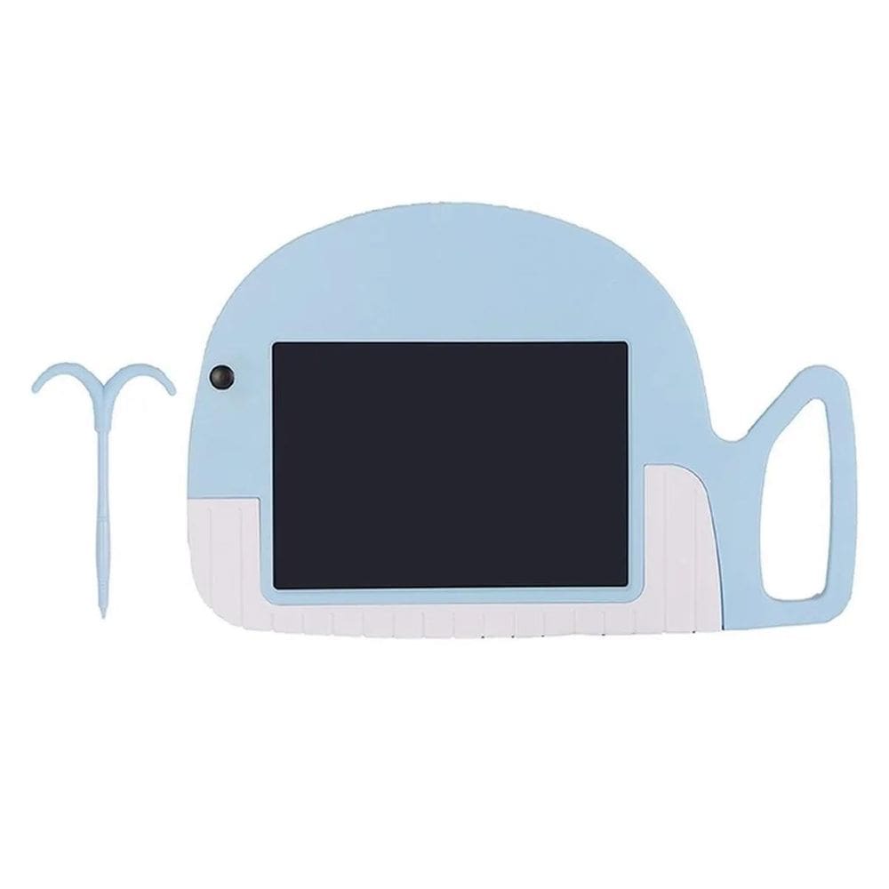 Lousa Mágica Com Caneta Divertida Infantil Lcd Baleia Azul