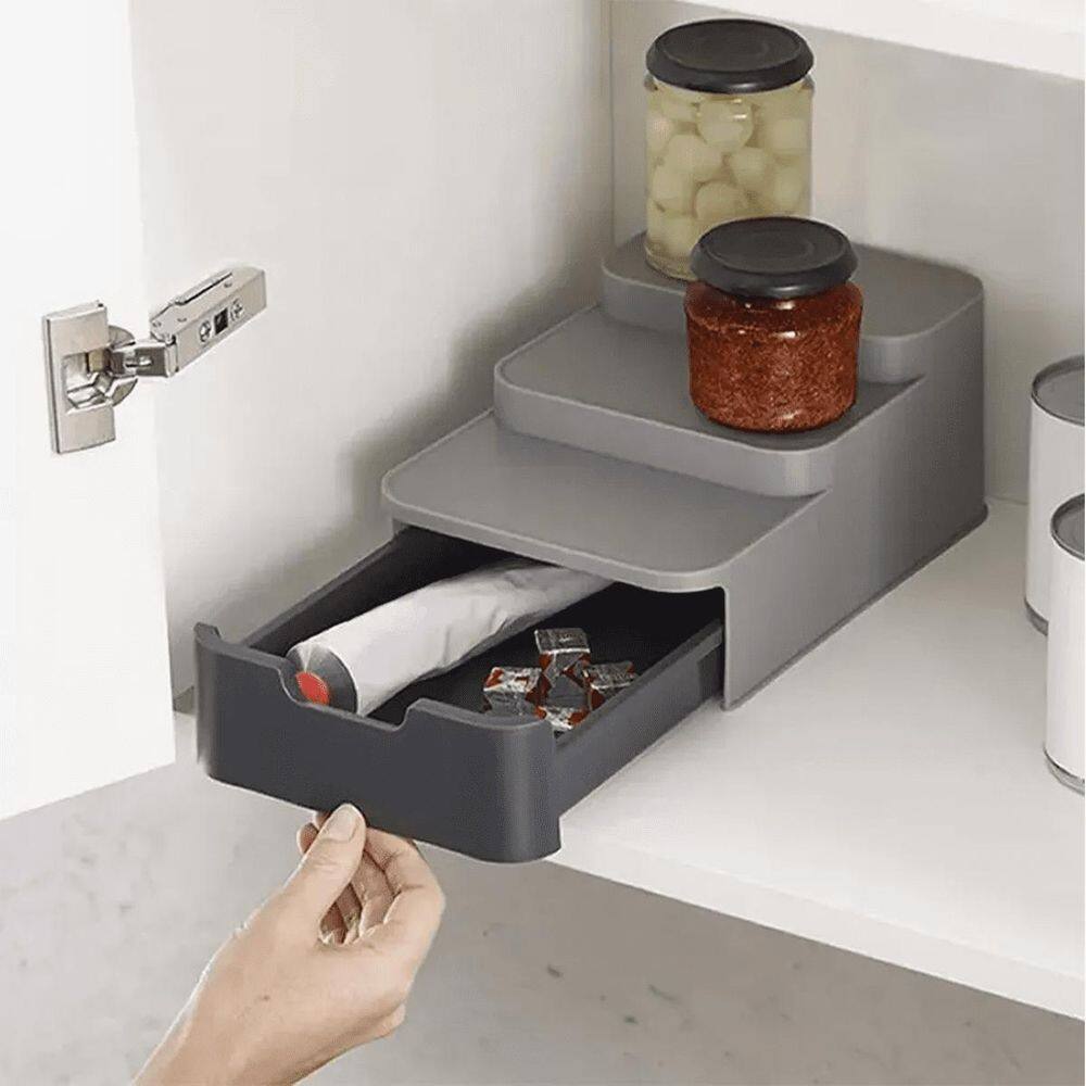 Suporte Organizador Porta Temperos Gaveta 3 Andares Despensa