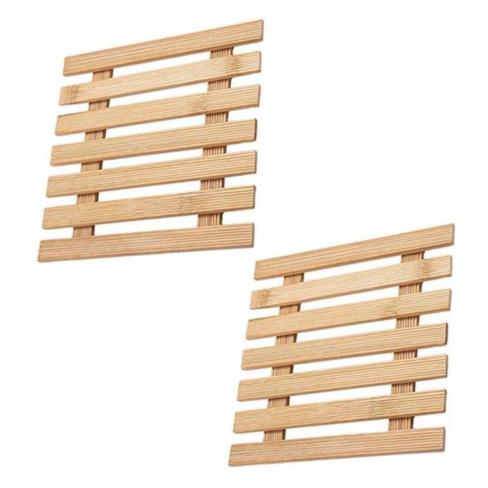 Kit 2 Descanso De Panela Bambu 17Cm Class Home